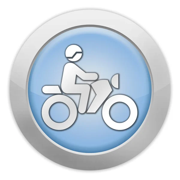 图标，按钮，象形图摩托车踪迹 — 图库照片
