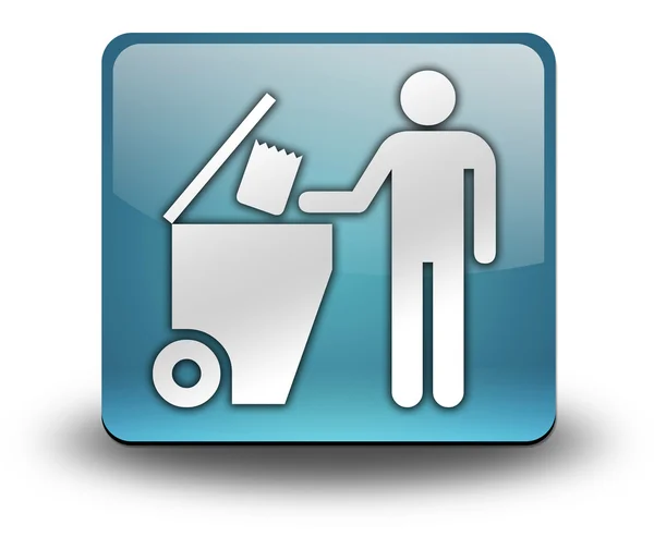 Icon, Button, Pictogram Trash Dumpster — Stock Photo, Image