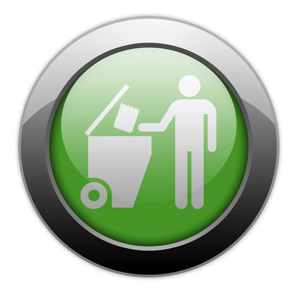 Icon, Button, Pictogram Trash Dumpster — Stock Photo, Image