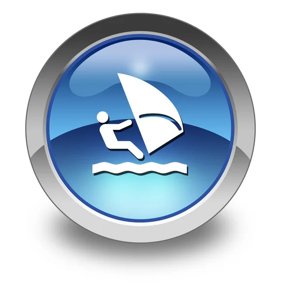 Ikona, przycisk, piktogram windsurfingu — Zdjęcie stockowe