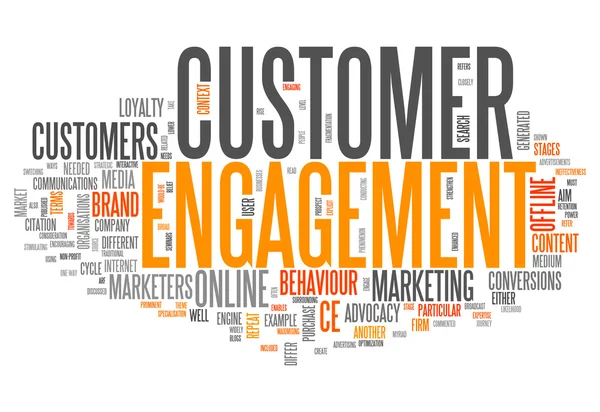 Word Cloud Customer Engagement — Stock Photo, Image