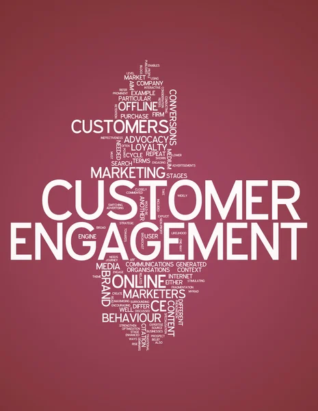 Word Cloud Customer Engagement — Stock Photo, Image