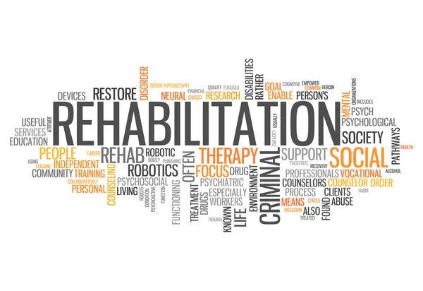 Word Cloud Rehabilitation — Stock Photo, Image