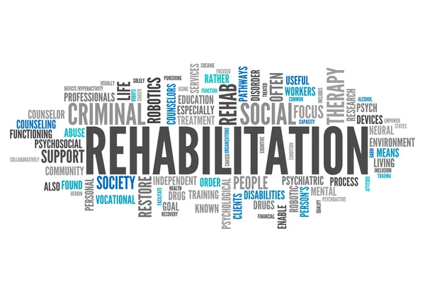 Word cloud rehabilitering — Stockfoto