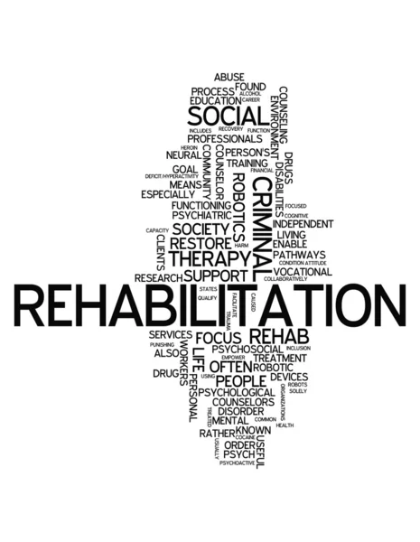 Word Cloud Rehabilitation — Stock Photo, Image