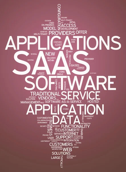 Word Cloud Software As A Service — Stock Photo, Image