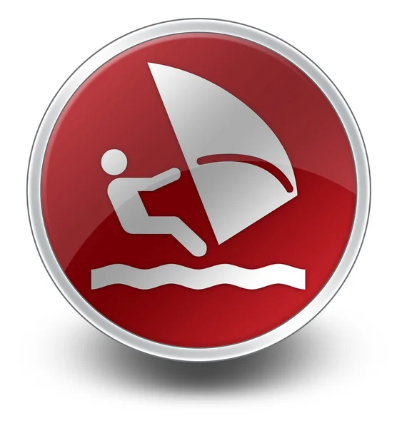 Icon, Button, Pictogram Windsurfing — Stock Photo, Image