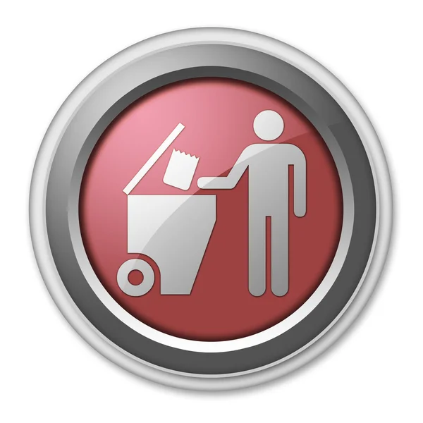 Icon, Button, Pictogram Trash Dumpster — Stock Photo, Image