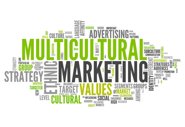 Marketing multicultural de Word Cloud —  Fotos de Stock