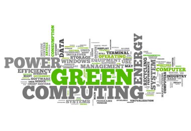 Yeşil Word cloud computing