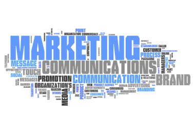 Word Cloud Marketing Communications clipart