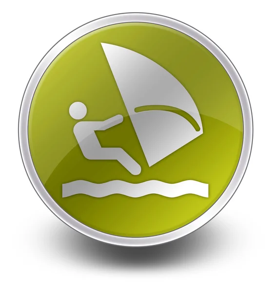 Icon, Button, Pictogram Windsurfing — Stock Photo, Image