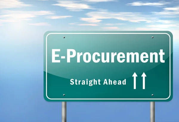 Highway Signpost E-Procurement — Stock Photo, Image