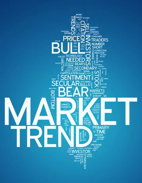 Word Cloud Trend di mercato — Foto Stock