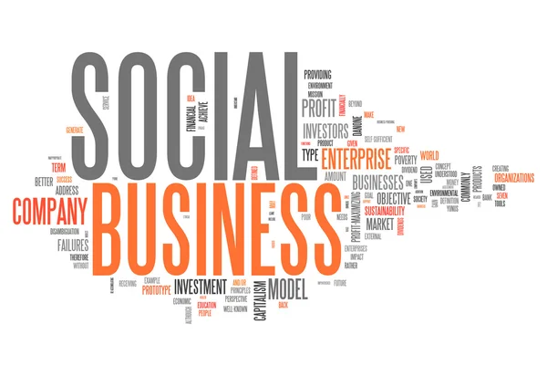 Word Cloud Social Business — Stock Photo, Image