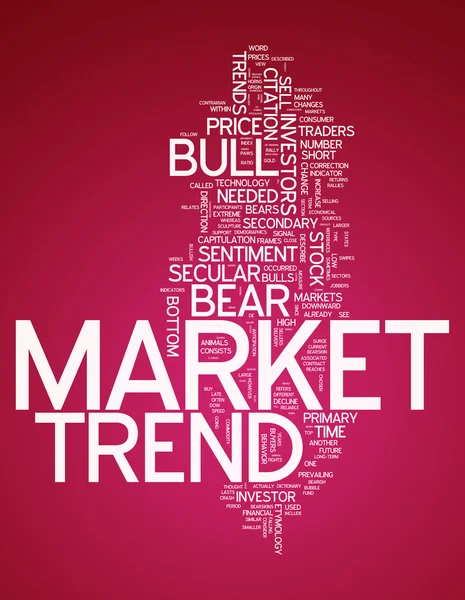 Szó felhő piaci trend — Stock Fotó