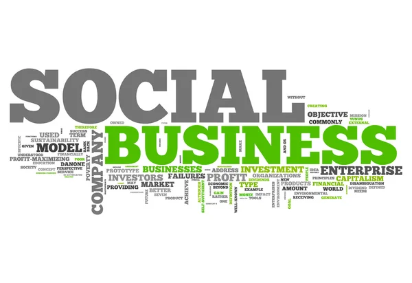 Entreprise sociale Word Cloud — Photo