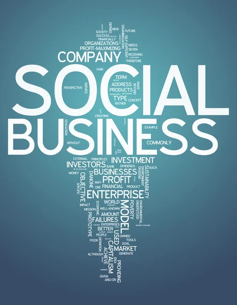 Entreprise sociale Word Cloud — Photo