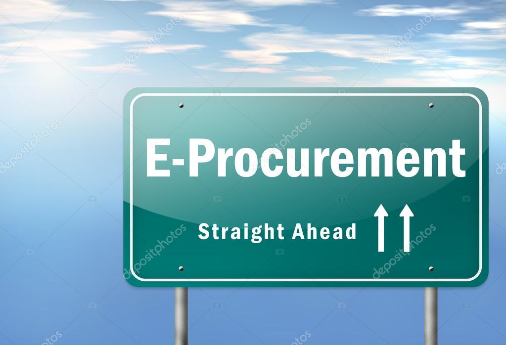 Highway Signpost with E-Procurement wording