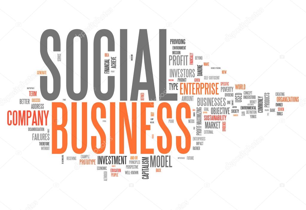 Word Cloud Social Business