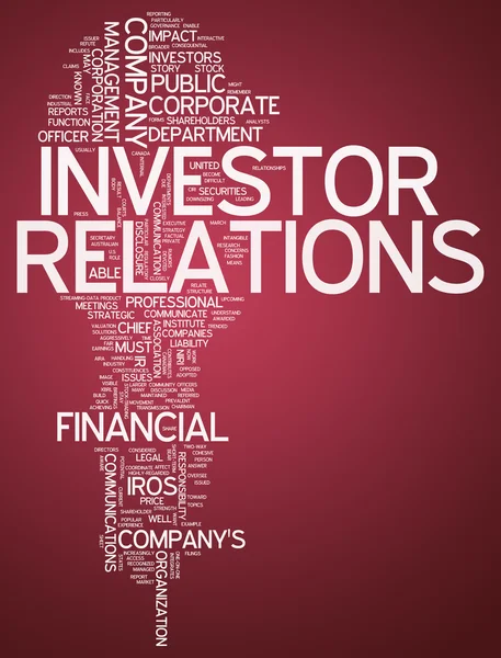 Word Cloud Relations avec les investisseurs — Photo