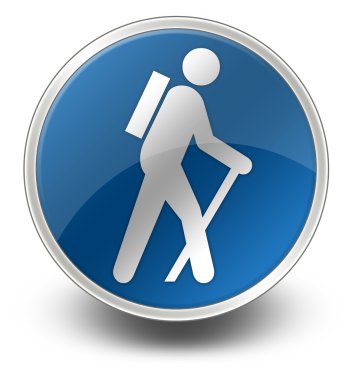 simge, düğme, piktogram hiking