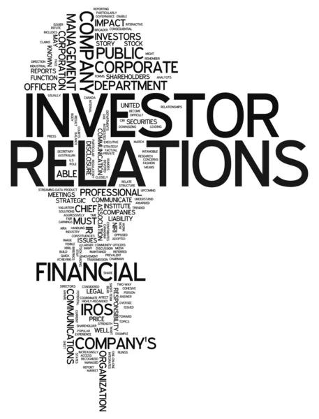 Word Cloud Relations avec les investisseurs — Photo