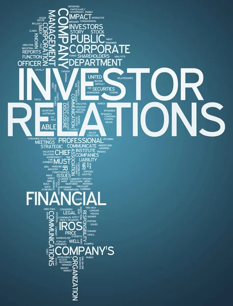 Word Cloud Investor Relations — Stock Photo, Image