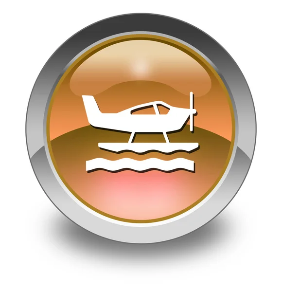 Ikon, knapp, piktogram sjöflygplan — Stockfoto