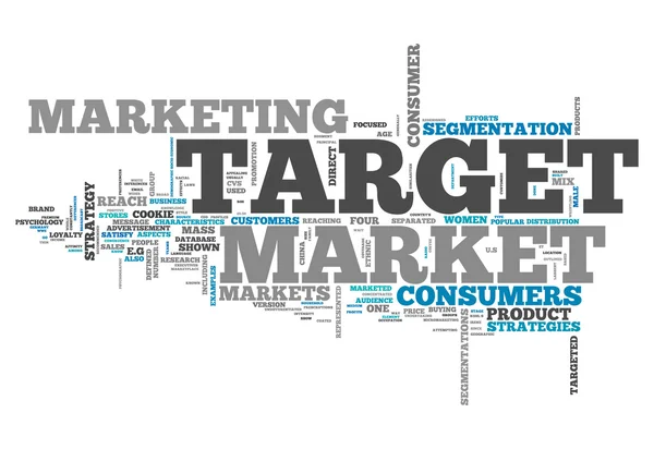 Word Cloud Target Market — Stock Photo, Image