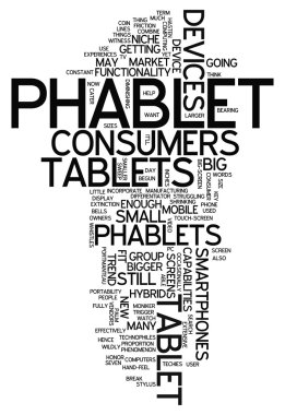 Kelime bulutu Phablet