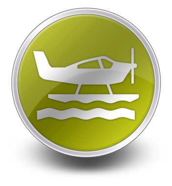 Simge, düğme, piktogram deniz uçağı