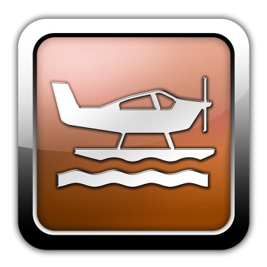 Simge, düğme, piktogram deniz uçağı