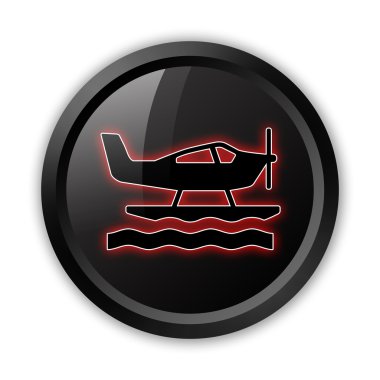 Simge, düğme, piktogram deniz uçağı