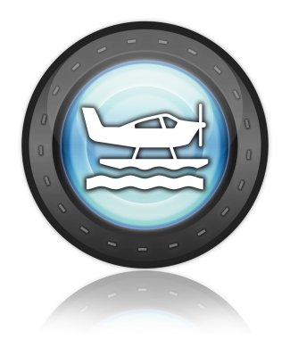 Simge, düğme, piktogram deniz uçağı