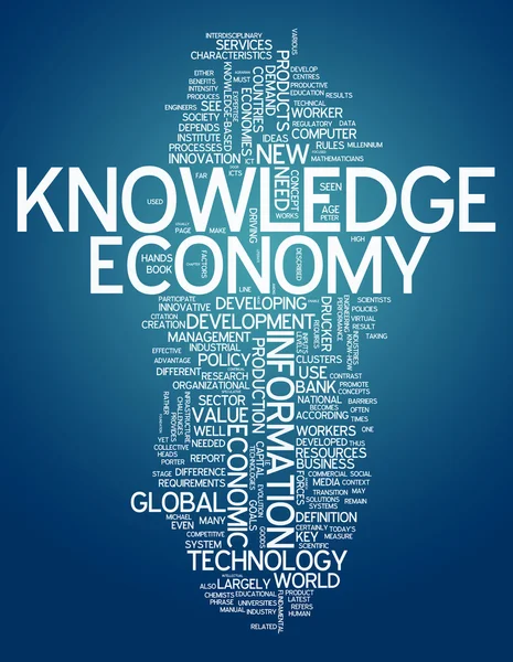 Economia do conhecimento do Word Cloud — Fotografia de Stock