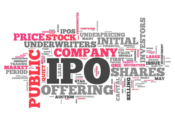 IPO Word Cloud — Foto Stock