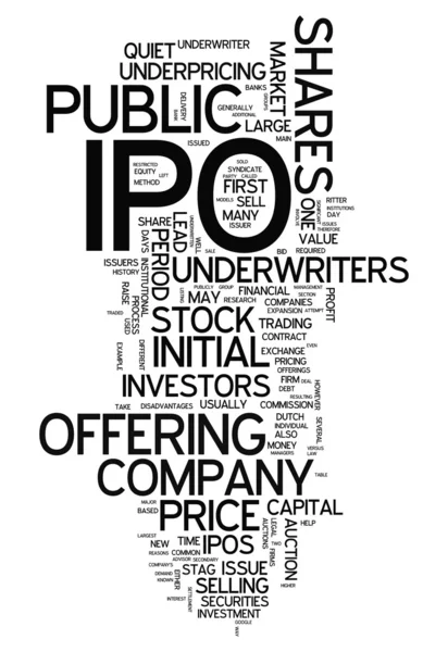 Nuvem do Word IPO — Fotografia de Stock