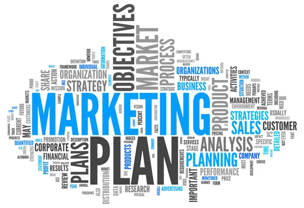 Word Cloud Marketing Plan — Stock Photo, Image