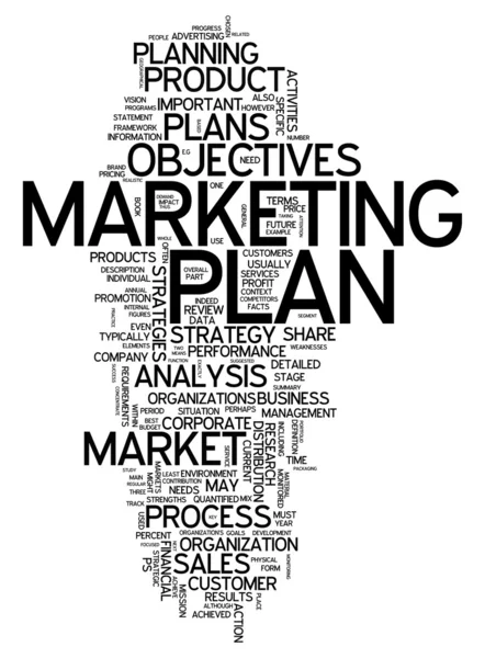Plano de Marketing Word Cloud — Fotografia de Stock