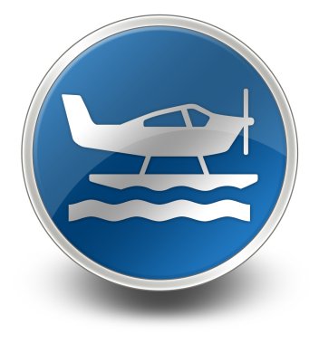 Simge, düğme, piktogram deniz uçağı
