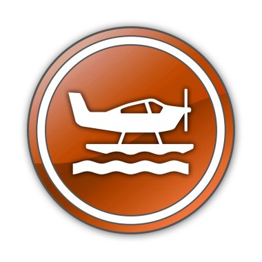 Simge, düğme, piktogram deniz uçağı