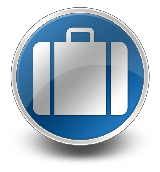 Ikona przycisku, piktogram bagażu — Zdjęcie stockowe