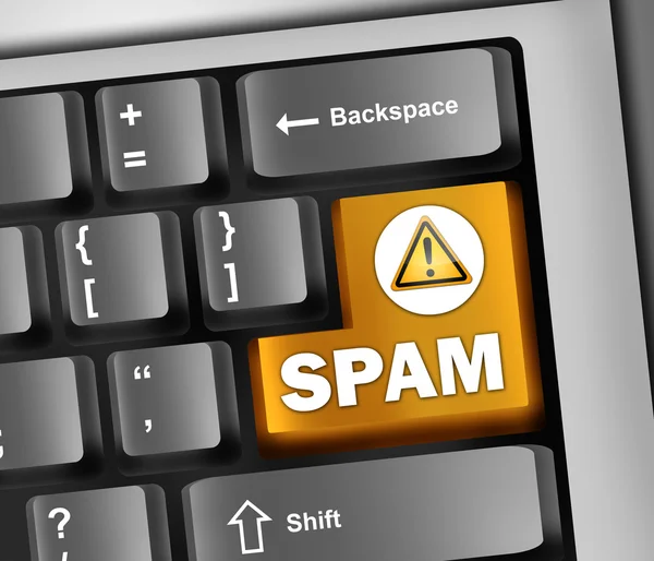 Teclado Ilustración Spam —  Fotos de Stock