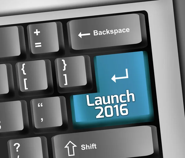 Toetsenbord illustratie lancering 2016 — Stockfoto