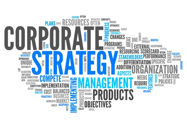 Estrategia corporativa Word Cloud — Foto de Stock