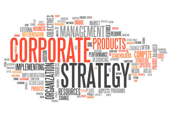 Корпоративная стратегия Word Cloud
