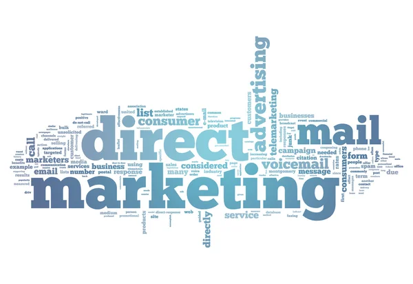 Word Cloud Marketing Direto — Fotografia de Stock