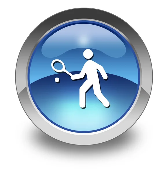 Значок, кнопка, пиктограмма тенниса — стоковое фото