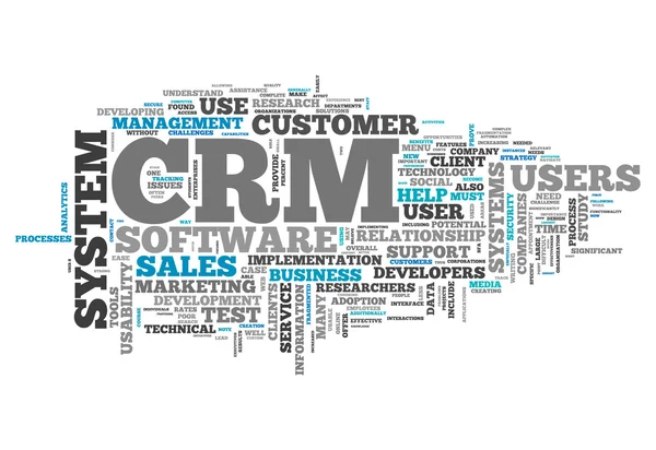 词云 Crm-客户关系管理 — 图库照片